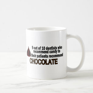Mug 9 sur le dentiste 10 recommandez le chocolat