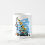 Mug 9 years 9th Birthday Mobile Crane Dinosaur<br><div class="desc">Happy 9th Birthday. Funny and lovely Kids Birthday design with cute dinosaur sitting on a mobile crane lifting a Number 9. A perfect match for Kids and Teens.</div>