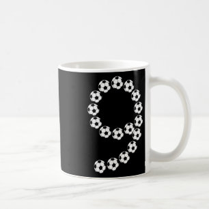 Mug 9e anniversaire de football pour garçons de 9 ans