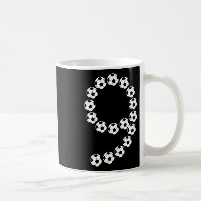 Mug 9e anniversaire de football pour garçons de 9 ans (Droite)