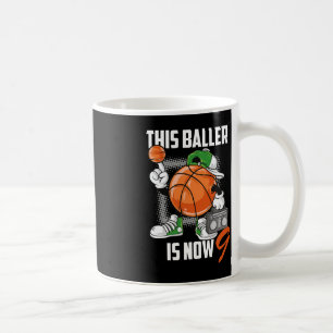 Mug 9e anniversaire Joueur de basket amusant 9 ans enf
