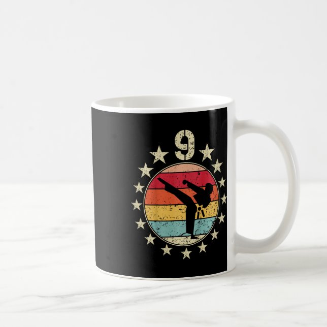Mug 9e anniversaire Karate Neuvième 9 ans Anniversaire (Droite)