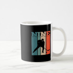 Mug 9e anniversaire Rétro Hockey sur glace 9 ans Garço