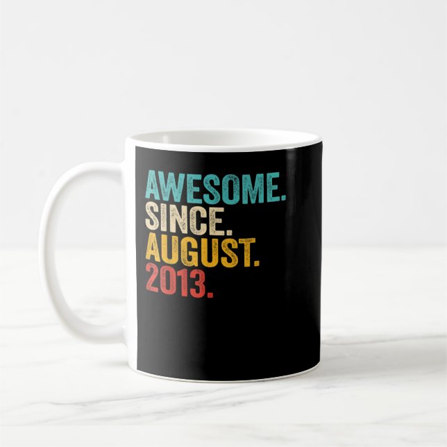 Mug 9e cadeau d'anniversaire 9 ans Garçon Awesome depu (Gauche)