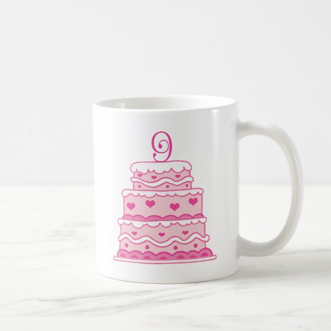 Mug 9ème cadeau heureux d'anniversaire (Droite)