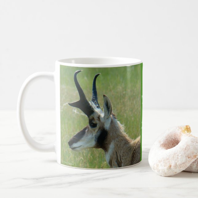 Mug A47 Pronghorn Antelope Big Buck Head Profile (Avec donut)