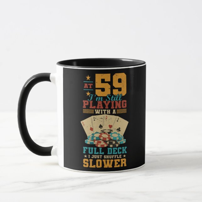 Mug À 59 Jouer Avec Pont Complet Poker 59e Anniversair (Gauche)
