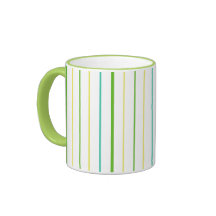 Mug à anneaux chic, Grilles, Vert, Turquoise, Jaun
