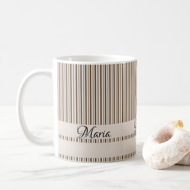Mug à bande Brown (Avec donut)