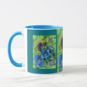 Mug A Bee & Forget-me-not Flowers