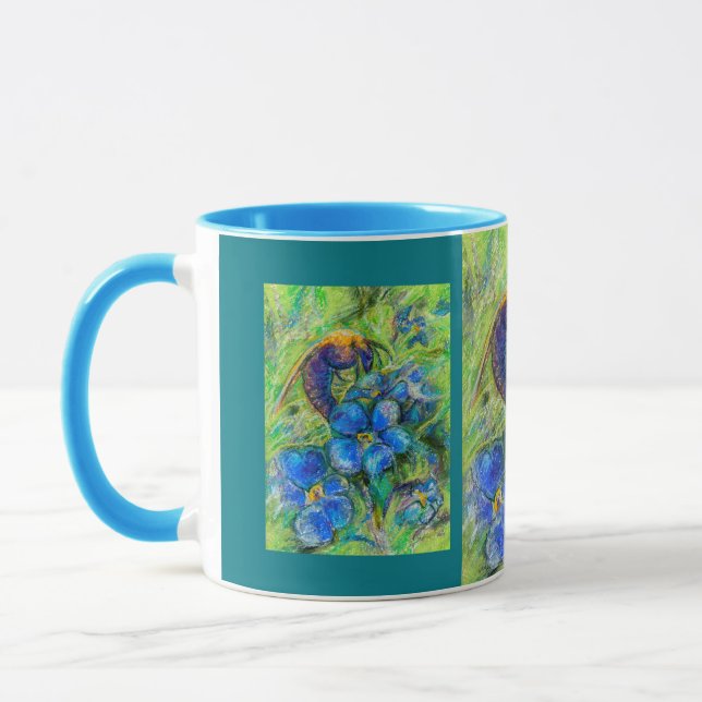 Mug A Bee & Forget-me-not Flowers (Gauche)