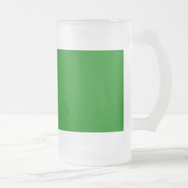Mug à bière en verre givré vert (Droit)