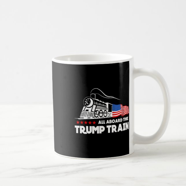 Mug À Bord Du Drapeau Américain Trump Train 2024 (Droite)