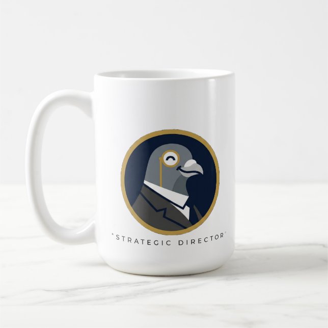 Mug à café à cadre doré avec signature du Directeu (Gauche)