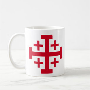 Mug à café à croix de Jérusalem