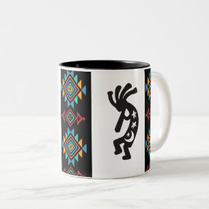 Mug à café à deux tons Alien ou humain Kokopelli