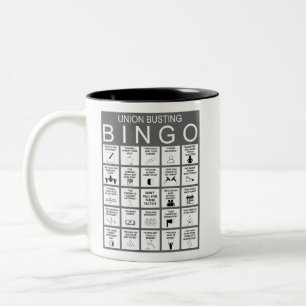Mug à café à deux tons anti-Union Bingo