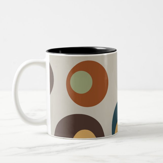 Mug à café à deux tons au milieu du siècle moderne (Gauche)