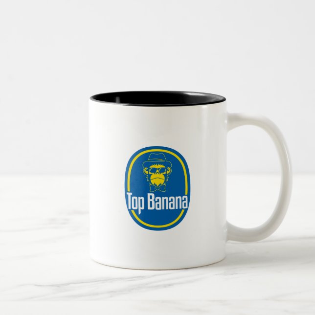 Mug à café à deux tons de banane supérieure (Droit)