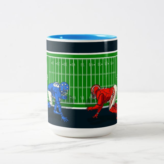 Mug à café à deux tons de football (Centre)