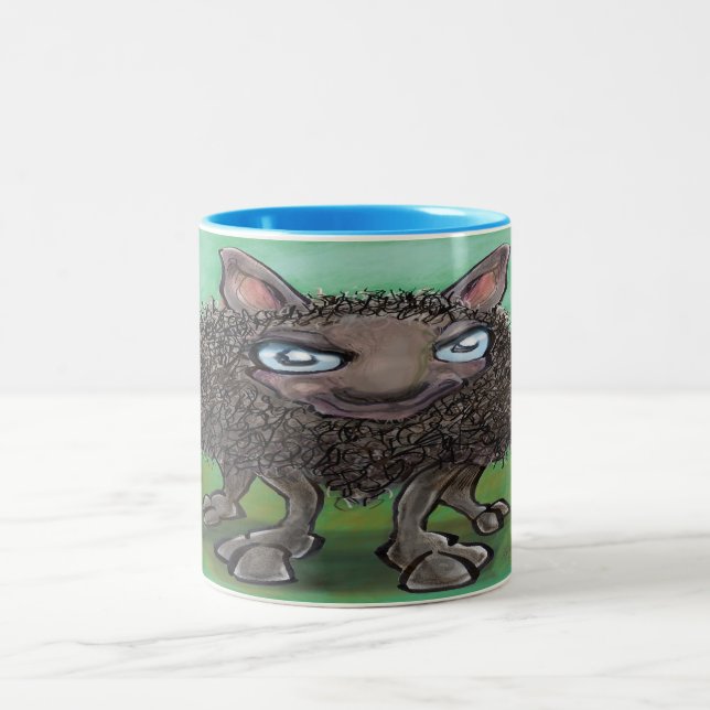 Mug à café à deux tons de mouton noir (Centre)