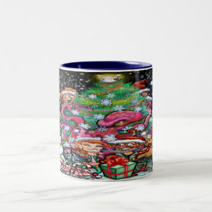 Mug à café à deux tons de Noël