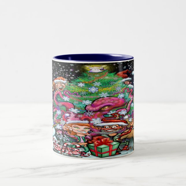 Mug à café à deux tons de Noël (Centre)
