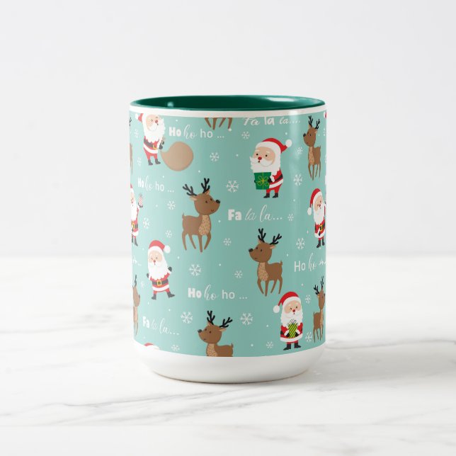Mug à café à deux tons de Noël (Centre)
