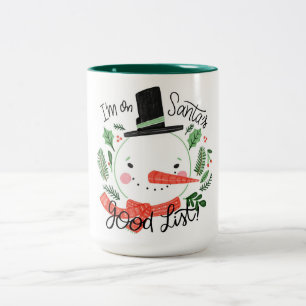 Mug à café à deux tons de Noël