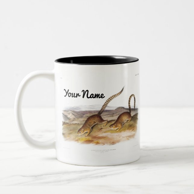 Mug à café à deux tons d'écureuil marmot personnal (Gauche)