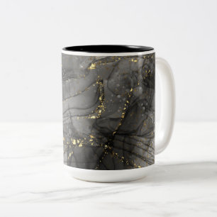 Mug à café à deux tons d'encre d'alcool