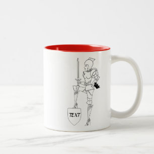 Mug à café à deux tons Diva "guerrier" personnalis