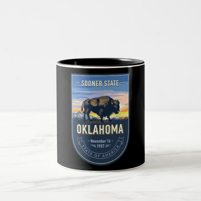 Mug à café à deux tons d'Oklahoma (Centre)