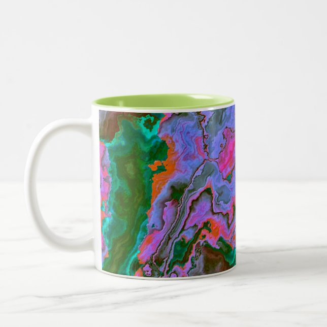 Mug à café à deux tons en marbre aigre (Gauche)