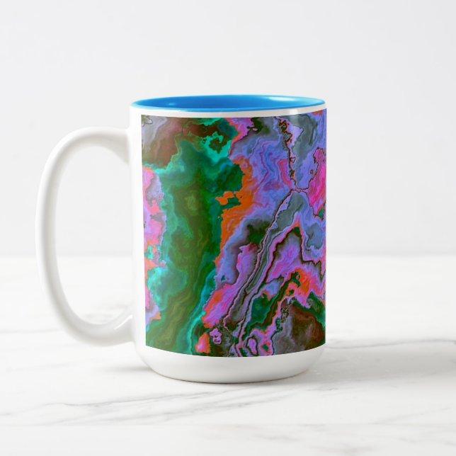 Mug à café à deux tons en marbre aigre (Gauche)