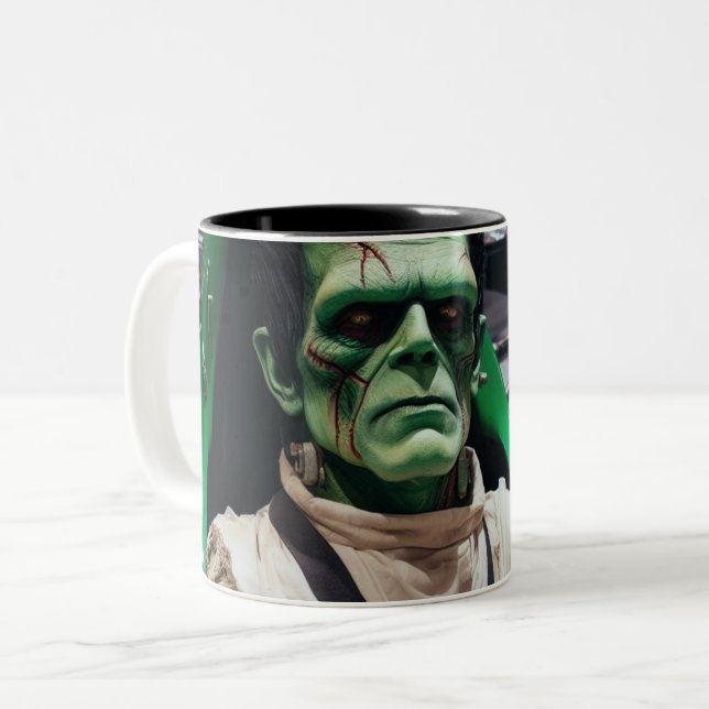 Mug à café à deux tons Frankenstein (Devant gauche)