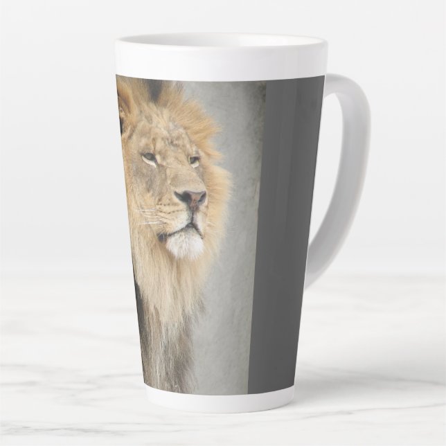 Mug à café à deux tons Lion Art (Angle droit)