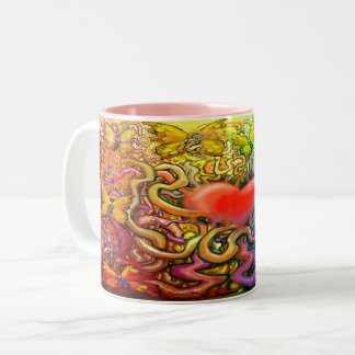 Mug à café à deux tons magique de Saint-Valentin
