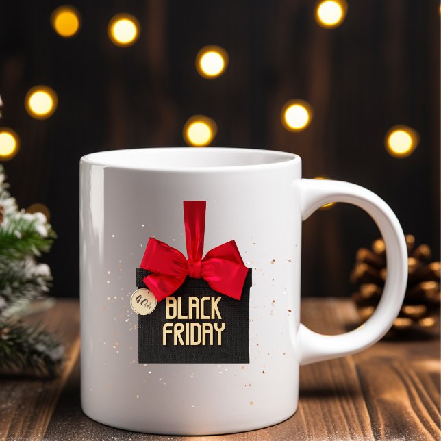 Mug à café à deux tons noir du vendredi (Créateur téléchargé)