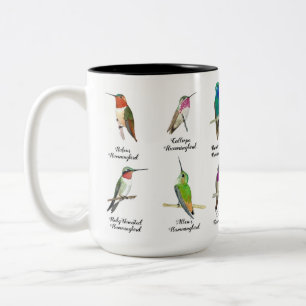 Mug à café à deux tons pour colibris d'Amérique du
