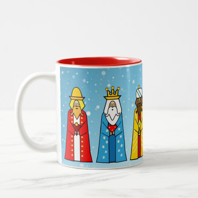 Mug à café à deux tons pour trois hommes sages (Gauche)