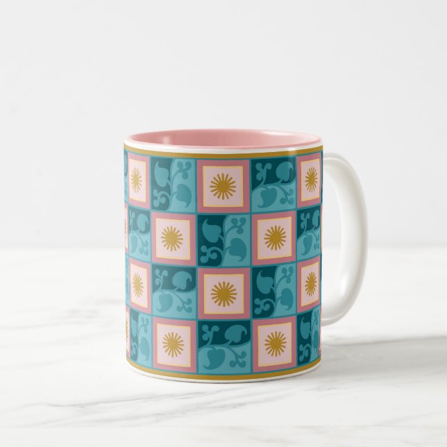 Mug à café à deux tons solaire et ombragé (Devant droit)