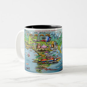 Mug à café à deux tons Texas Planet