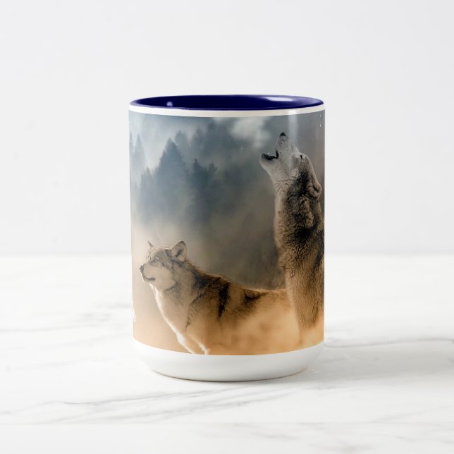 Mug à café à deux tons Wolf (Centre)