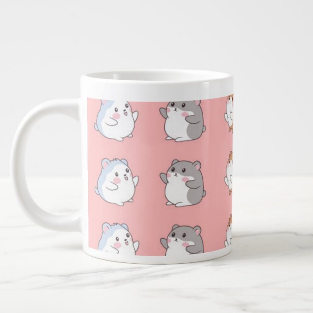 Mug à café à motif de hamster Kawaii mignon - Esth (Gauche)