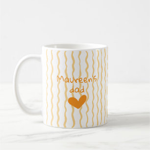 Mug à café à motif incurvé avec nom personnalisé m