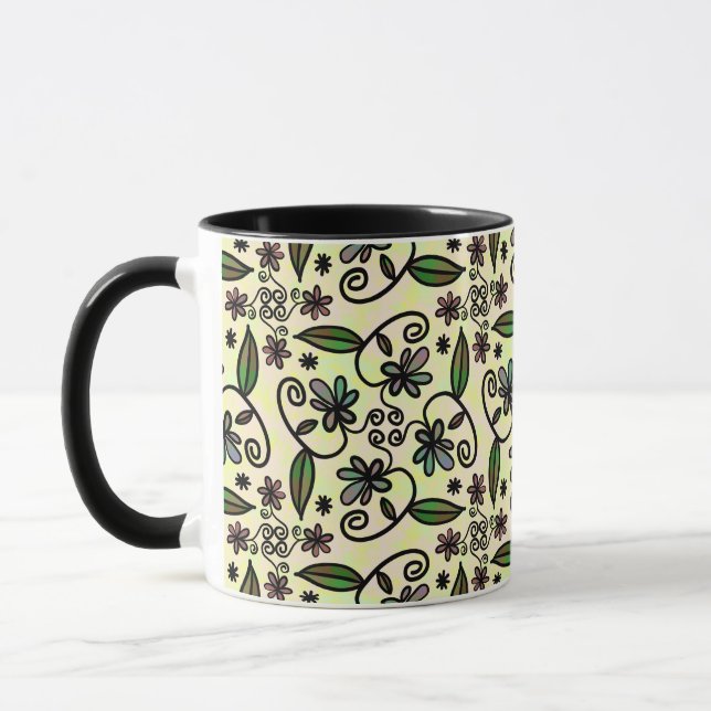 mug à café à pétales botaniques (Gauche)