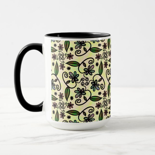 mug à café à pétales botaniques (Gauche)