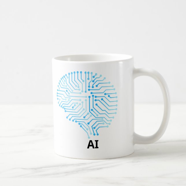 Mug à café AI - Conception futuriste inspirée par  (Droite)