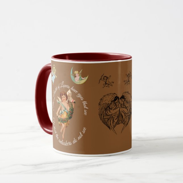 MUG À CAFE ANGELS & CUPIDS – DESIGN DE CHÉRUBIN MI (Devant gauche)